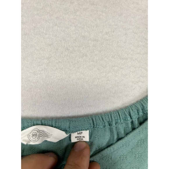 Cottagecore Destination 365 Womens MP Green Textured Puff Sleeve Tiered Dress - Picture 3 of 11